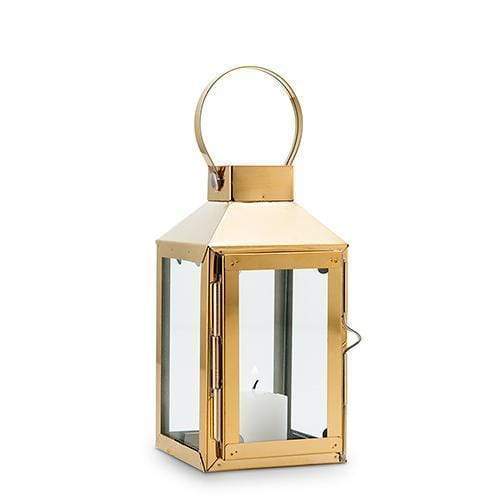 Wedding Reception Decorations Small Decorative Candle Lantern - Gold (Pack of 1) JM Weddings