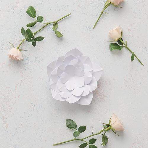 Wedding Reception Decorations Small DIY Paper Apple Blossom Decor Flower White (Pack of 1) JM Weddings