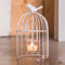 Wedding Reception Decorations Small Metal Birdcage with Suspended Tealight Holder White (Pack of 1) JM Weddings