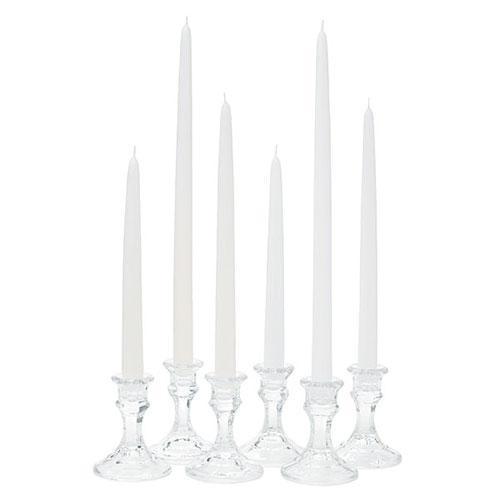 Taper Candles - Large White (Pack of 12)
