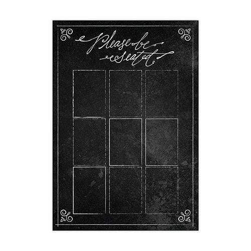 Wedding Signs Personalized Seating Chart Kit With Chalkboard Print Design (Pack of 1) Weddingstar