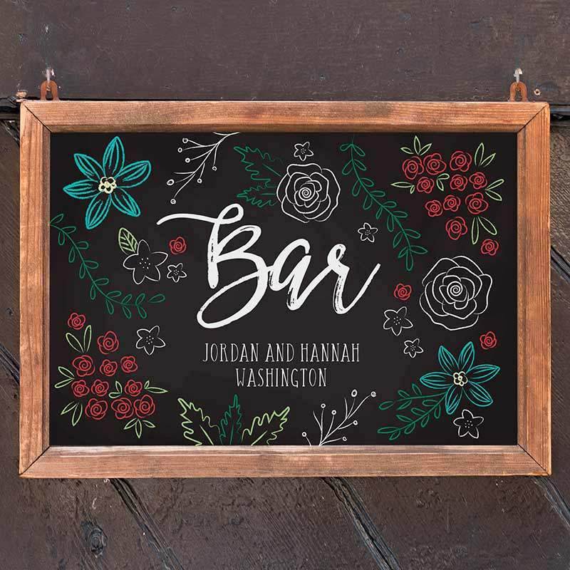 Wedding Signs Personalized Sign (18x12) - Chalk Kate Aspen