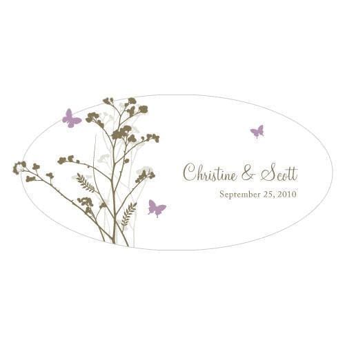 Wedding Signs Romantic Butterfly Small Cling Vintage Pink (Pack of 1) JM Weddings