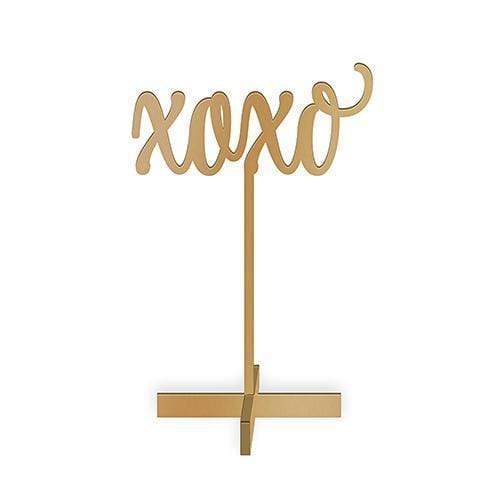 Wedding Signs Script XOXO Acrylic Sign - Metallic Gold (Pack of 1) JM Weddings