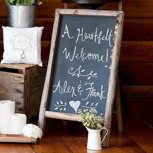 Wedding Signs Self Standing Chalkboard Sign with Rustic Wood Frame (Pack of 1) JM Weddings