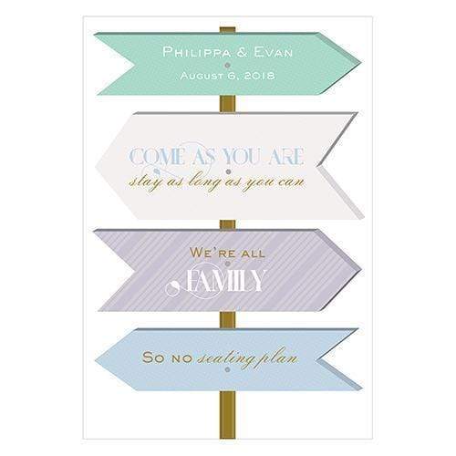 Wedding Signs Vintage Travel Pick A Seat Directional Poster Sign (Pack of 1) JM Weddings