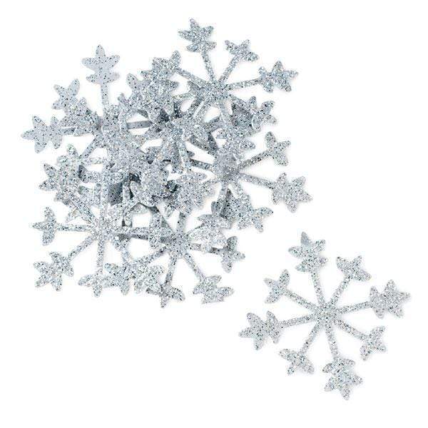 Wedding Table Decorations Sparkle Snowflakes in Silver (Pack of 12) JM Weddings