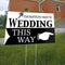 Wedding This Way Wedding Directional Sign Berry (Pack of 1)-Wedding Signs-Berry-JadeMoghul Inc.