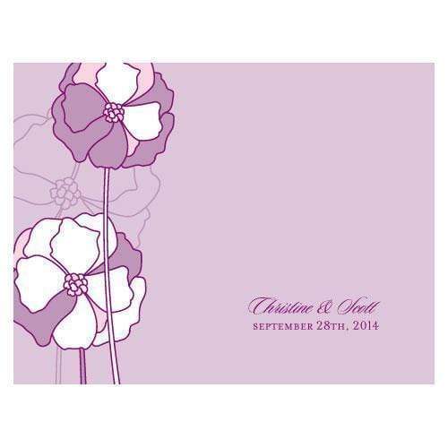 Weddingstar Pinwheel Poppy Note Card Vintage Pink (Pack of 1) Weddingstar