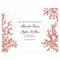 Weddingstar Reef Coral Save The Date Card Berry (Pack of 1) Weddingstar