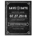 Weddingstar Save the Date Card with Chalkboard Print Design Daiquiri Green (Pack of 1) JM Weddings