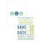 Weddingstar Smart Type Save The Date Card Daiquiri Green (Pack of 1) JM Weddings