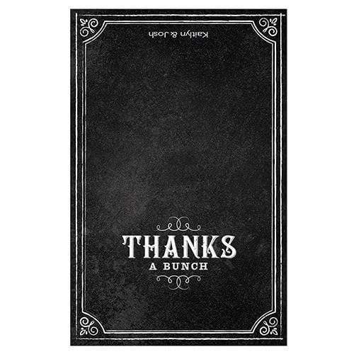Thank You Card with Fold with Chalkboard Print Design Daiquiri Green (Pack of 1)
