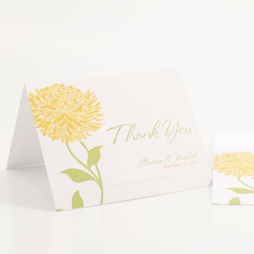 Zinnia Bloom Thank You Card Plum (Pack of 1)