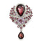WEIMANJINGDIAN Brand Large Crystal Diamante Rhinestones Teardrop Wedding Brooch Pins in Assorted Colors-7406 purple-JadeMoghul Inc.