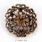 WEIMANJINGDIAN Brand Vintage Gold Color Plated Crystal Rhinestones Flower Antique Brooch Pins for Women in Assorted-633-JadeMoghul Inc.