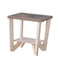 Well- Designed End Table With Display Shelf, White and brown-Side Tables and End Tables-White and Brown-Wood-JadeMoghul Inc.