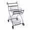 Well-designed Metal Utility Cart & Stand, black-Utility Carts-Black-Steel-JadeMoghul Inc.