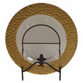 Well-designed Round Glass Charger Plate, Gold-Charger Plates-Gold-GLASS-JadeMoghul Inc.