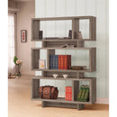Well-made Contemporary Open Bookcase, Gray-Book Cases-Gray-Wood-JadeMoghul Inc.