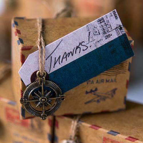 "Well Traveled" Vintage Paper Shipping Tags with Twine Ties (Pack of 12)-Favor-JadeMoghul Inc.