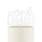 We're So Engaged Acrylic Cake Topper - White (Pack of 1)-Wedding Cake Toppers-JadeMoghul Inc.