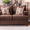 Wessington Transitional Love Seat, Chocolate-Sofas Sectionals & Loveseats-Chocolate-Polyester-JadeMoghul Inc.