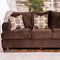 Wessington Transitional Style Sofa, Chocolate-Sofas Sectionals & Loveseats-Chocolate-Polyester-JadeMoghul Inc.