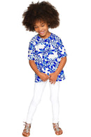 Whimsy Sophia Elbow Sleeve Dressy Top - Mommy & Me-Whimsy-18M/2-White/Blue-JadeMoghul Inc.