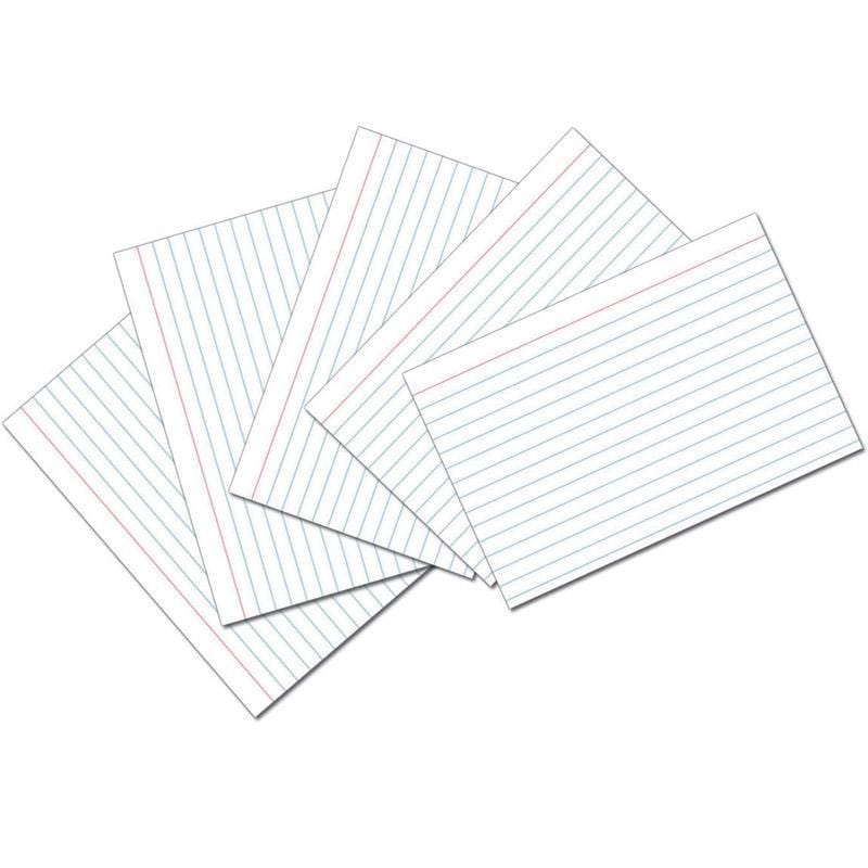 WHITE 4X6 RULED INDEX CARDS 100PK-Arts & Crafts-JadeMoghul Inc.