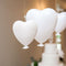 White Blown Glass Hanging Heart Decoration - Large White (Pack of 1)-Table Top Décor-JadeMoghul Inc.