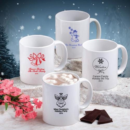 White Ceramic Coffee Mug - Holiday Designs-Personalized Gifts for Men-JadeMoghul Inc.