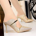 White Gold Sexy High Heels Shoes 2018 New Fashion Summer Style Women Platform Pumps For Party Wedding Shoes Night Club Heels 9CM-Gold-4-JadeMoghul Inc.