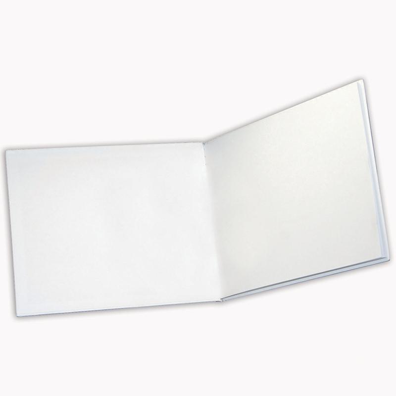 WHITE HARDCOVER BLANK BOOK 8.5 X 11-Supplies-JadeMoghul Inc.