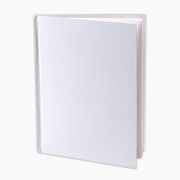 WHITE HARDCOVER BLANK BOOK-Supplies-JadeMoghul Inc.