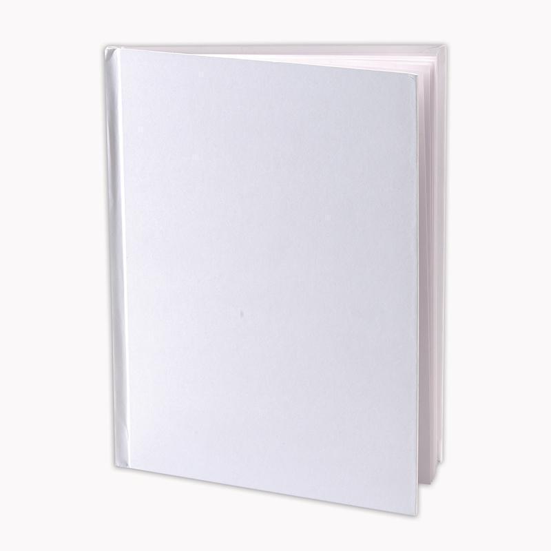 WHITE HARDCOVER BLANK BOOK-Supplies-JadeMoghul Inc.