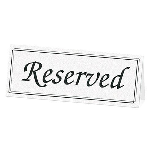 White Table Reserve Cards (Pack of 5)-Wedding Signs-JadeMoghul Inc.