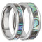 Tungsten Rings For Women White Tungsten Carbide Ring With Abalone Shell