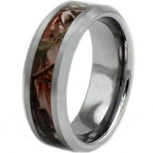Tungsten Rings For Women White Tungsten Carbide Ring With Camo