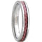 Tungsten Rings For Men White Tungsten Carbide Ring With Pink Carbon Fiber