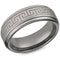 Tungsten Rings For Men White Tungsten Carbide Great Wall Pattern Greek Key Step Ring