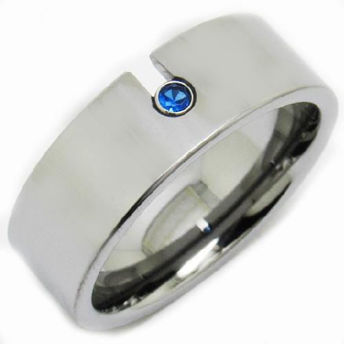 Tungsten Wedding Ring White Tungsten Carbide Ring With Created Blue Sapphire