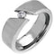 Tungsten Wedding Ring White Tungsten Carbide Solitaire Ring With Cubic Zirconia