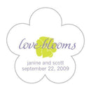White with Lavender Flower Shaped Stickers (Pack of 1)-Wedding Favor Stationery-JadeMoghul Inc.