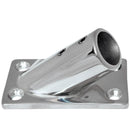 Whitecap 1" O.D. 30 Degree Rectangle Base SS Rail Fitting [6178C]-Rail Fittings-JadeMoghul Inc.
