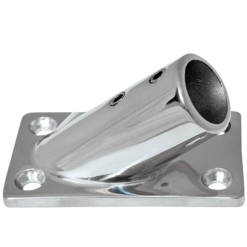 Whitecap 1" O.D. 30 Degree Rectangle Base SS Rail Fitting [6178C]-Rail Fittings-JadeMoghul Inc.