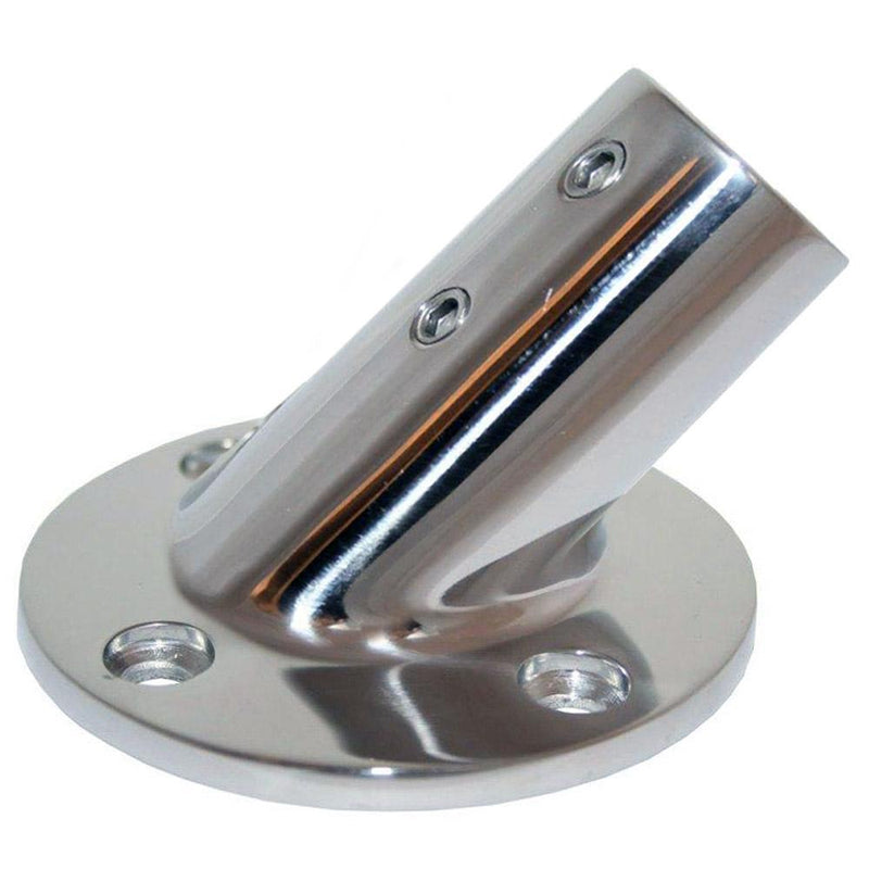 Whitecap 1" O.D. 45 Degree Round Base SS Rail Fitting [6114C]-Rail Fittings-JadeMoghul Inc.