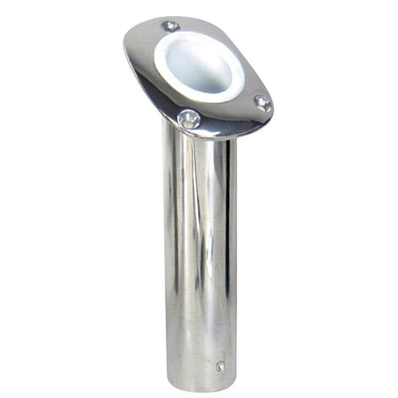 Whitecap Bluewater 30 Deg. Stamped S.S. Flush Mount Rod Holder [S-096]-Rod Holders-JadeMoghul Inc.