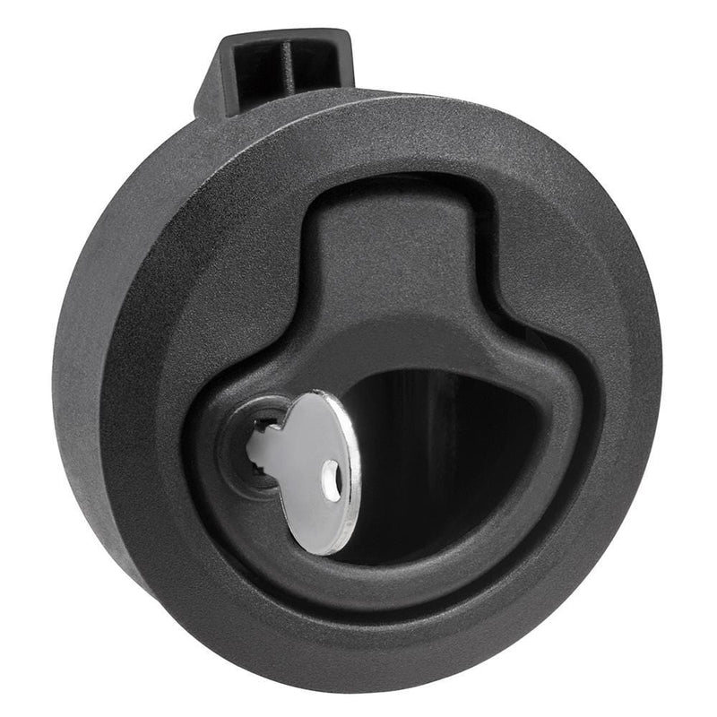 Whitecap Mini Ring Pull Nylon Locking Black [3228BC]-Latches-JadeMoghul Inc.