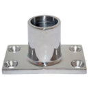 Whitecap " O.D. 90 Degree Rectangle Base SS Rail Fitting [6041C]-Rail Fittings-JadeMoghul Inc.